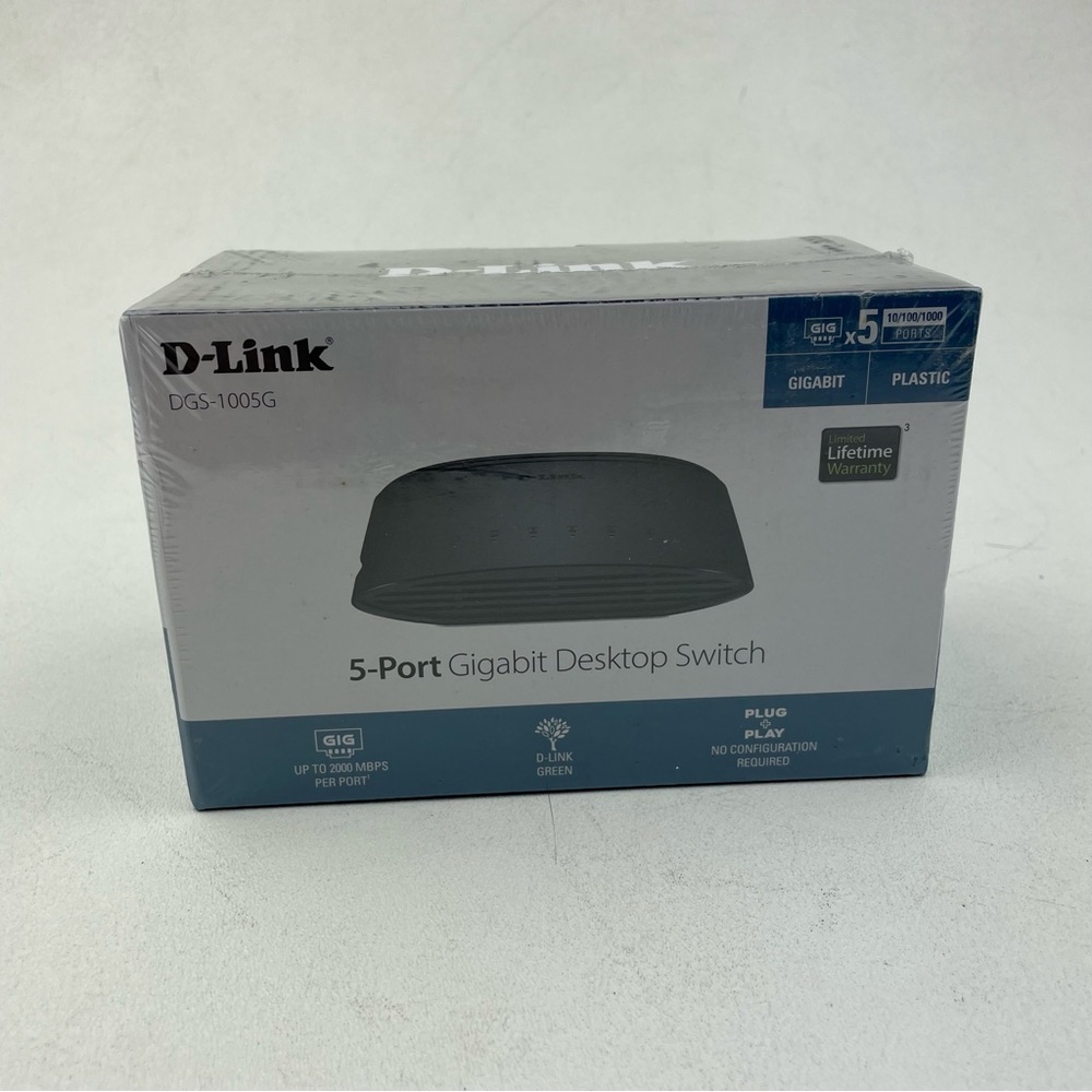 D-Link (DGS-1005G) 5 Port Gigabit Ethernet Switch New In Box